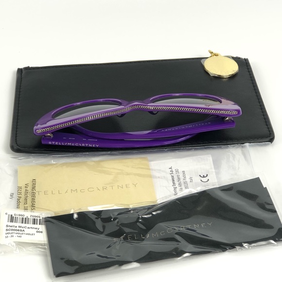 Stella McCartney Purple Oversized Cat Eye Sunglasses